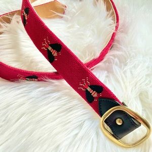 Women’s designer inspired needlepoint belt
